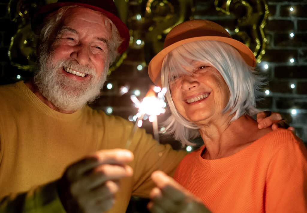 Couple With Hearing Aids Enjoy the Holidays