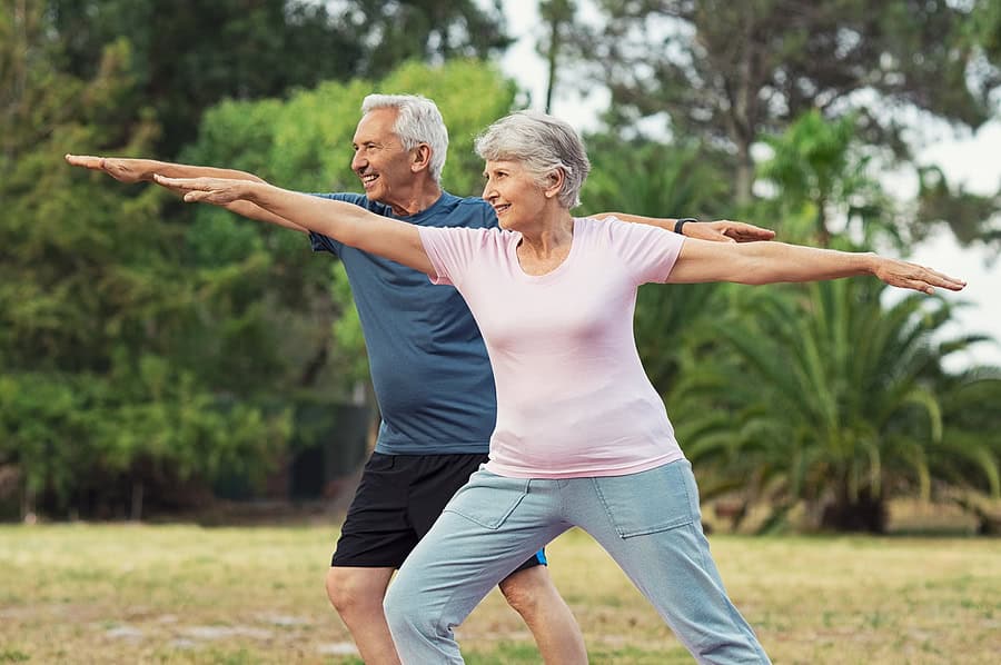 Couple Doing Thai Chi