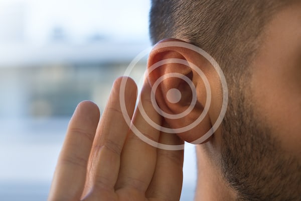 man with hearing loss